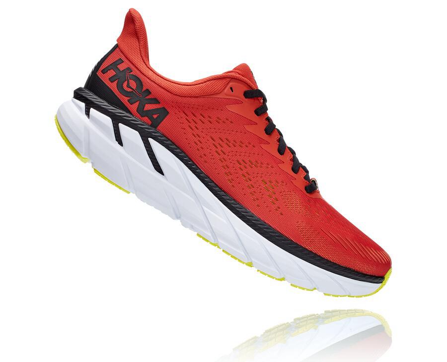 Zapatillas Running Hoka One One Hombre - Clifton 7 - Rojas - CKF721045